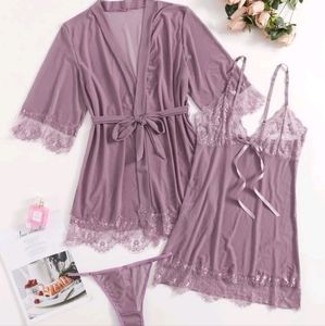 3-piece Lingerie Set in Lilac. Size - Large *NEW